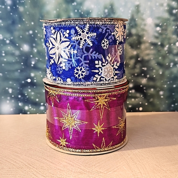 Holiday Christmas non religious wire ribbon rolls and a question game most NWT - Picture 6 of 12